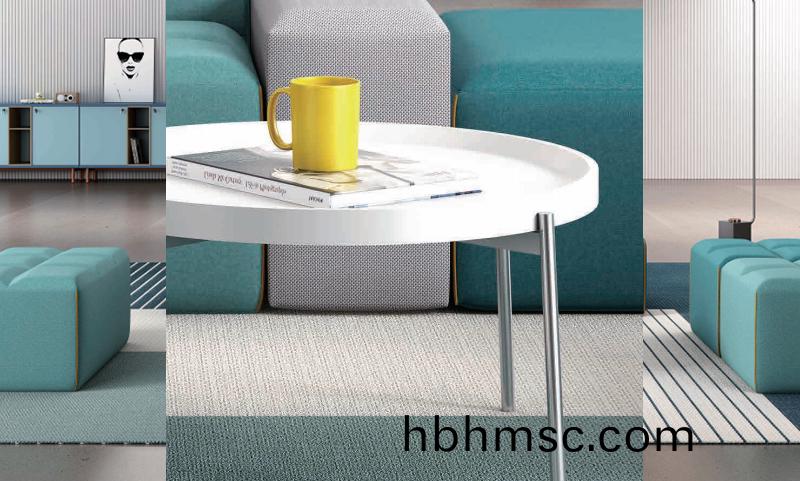 辦公(gong)室(shi)洽談(tan)會客(ke)圓(yuan)形白色茶幾