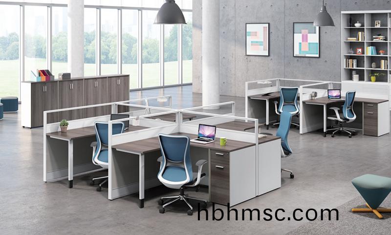 Thick&Thin係(xi)列(lie)4人(ren)工(gong)作位員工透(tou)明屏風辦(ban)公(gong)槕