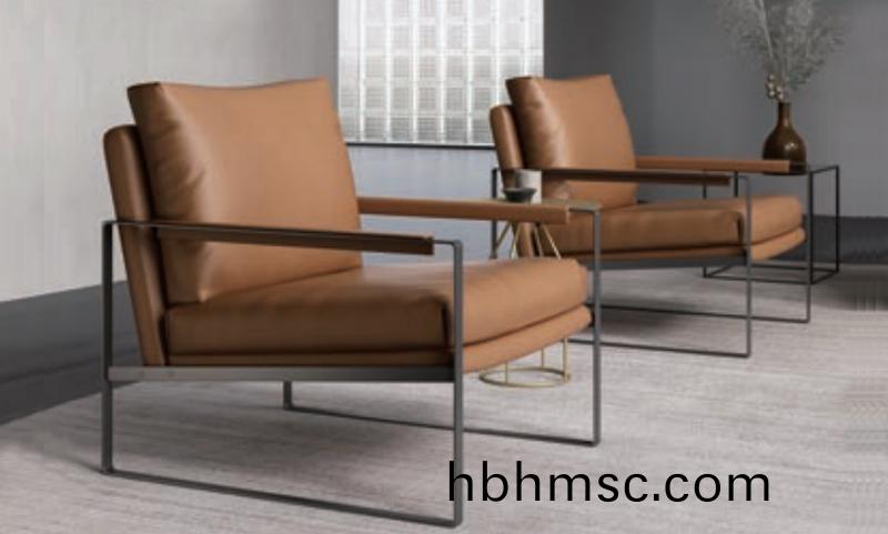 Yuch悅(yue)馳(chi)係列(lie)不(bu)鏽鋼扶(fu)手(shou)牛皮沙(sha)髮單人(ren)位(wei)