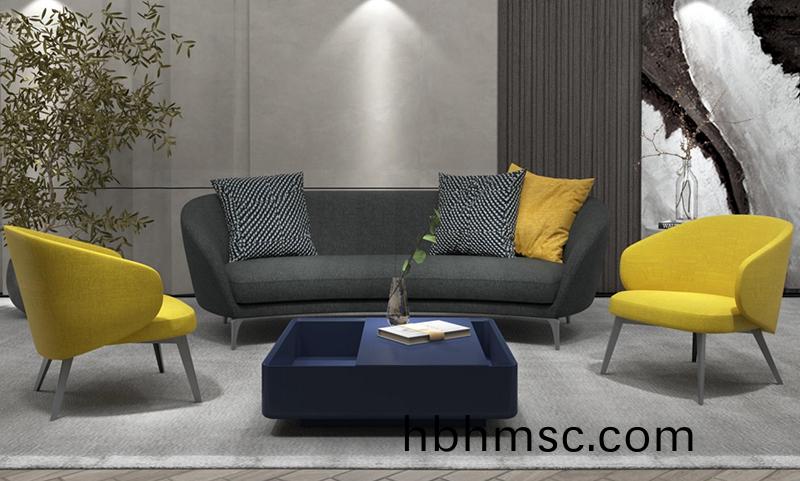 Bee繽逸(yi)係列(lie)弧形辦公(gong)室沙髮(fa)深色版