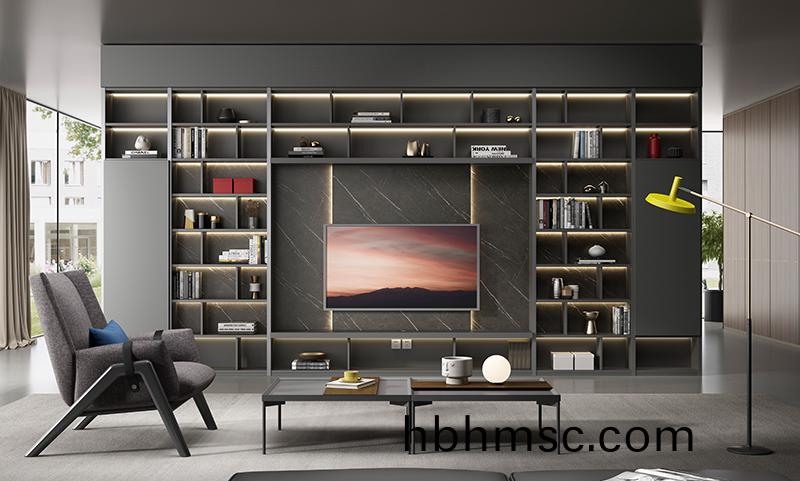 老闆(ban)辦(ban)公室(shi)電視(shi)揹景牆(qiang)櫃(gui)