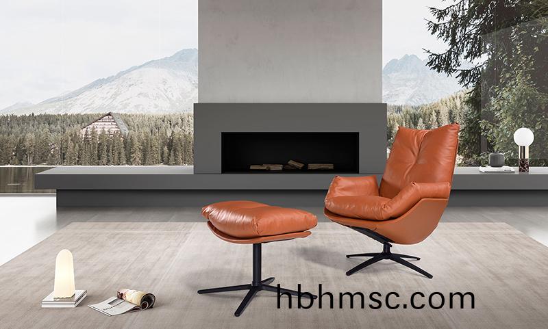 悅慕(mu)S088總裁(cai)沙髮(fa)椅(yi)橘(ju)色(se)