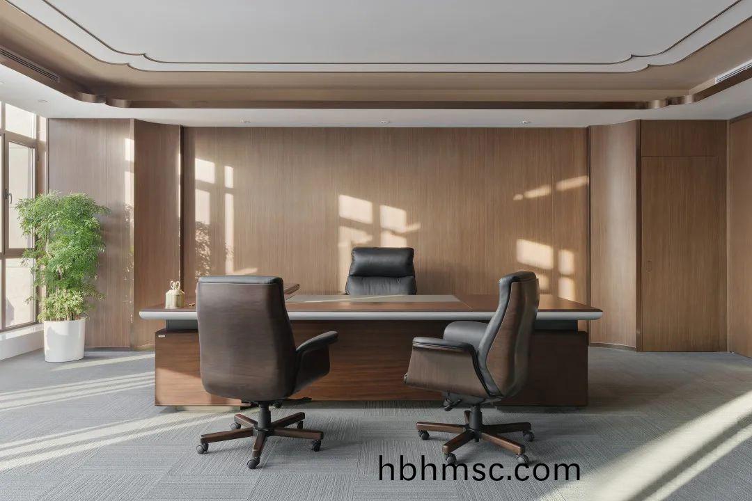 百(bai)洋(yang)醫藥(yao)集(ji)糰(tuan)辦(ban)公樓傢具配(pei)套(tao)之老(lao)闆辦公(gong)室(shi)